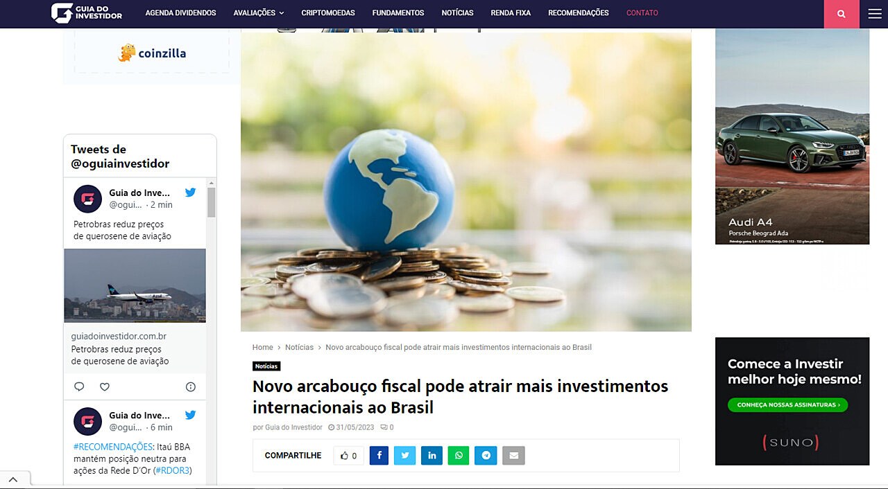 Novo arcabouo fiscal pode atrair mais investimentos internacionais ao Brasil